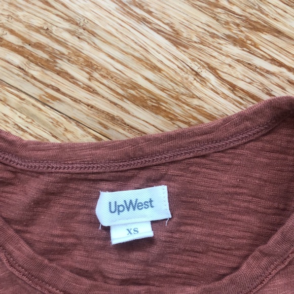 UpWest Easy Tee Mini Dress in Brick N223 - Picture 2 of 3